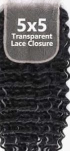 5 x 5 lace closure, deep wave